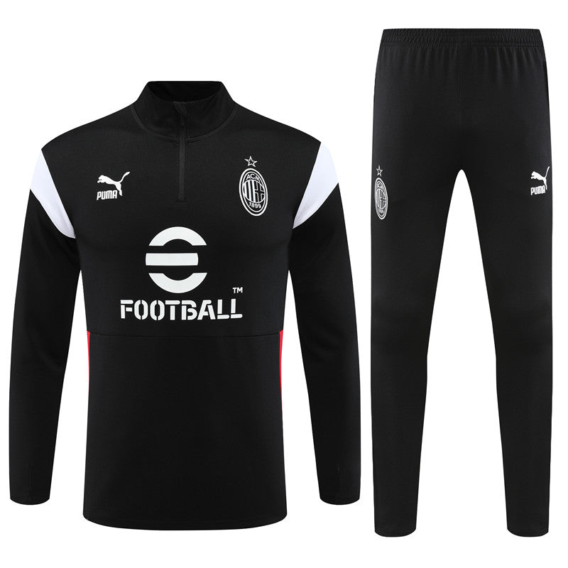 AC Milan 23 24 Black Training Suit Ballon D Or Trophy ARENABALLONDOR